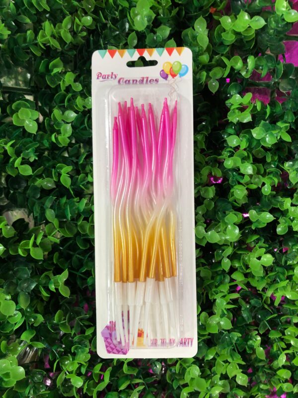 Velas Ondas Tricolor Metalizadas 10 Pack x10U ($1 c/u) - Image 5