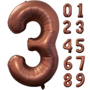 Globo Numero 32″ Marrón Granel x50u