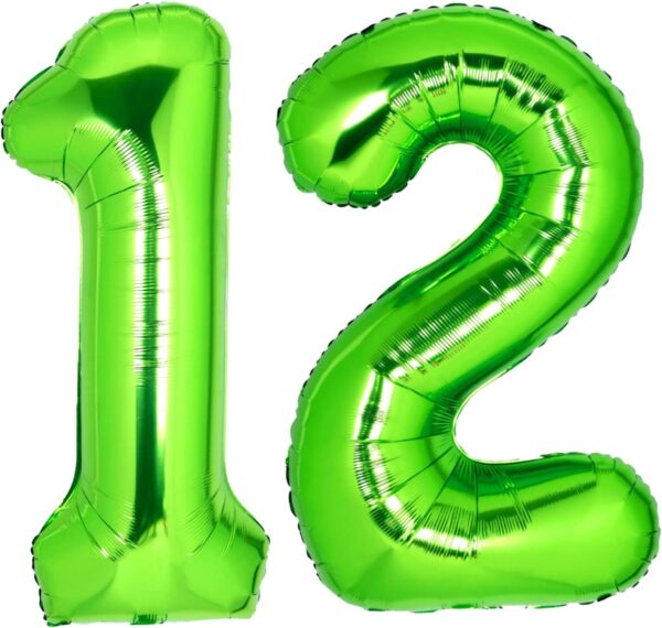 Globo Numero 32″ Verde Claro Blíster ($0,44 c/u) x10u - Image 2