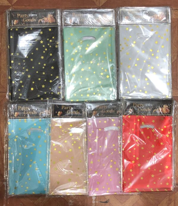 Bolsitas De Regalo Metalizada C/ Estrellas 25x17cm Pack x120U Cod-268