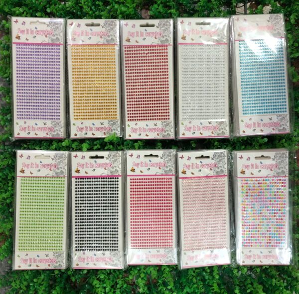 Plancha Corta de Strass Pack x12u Piedra Grande 4mm ($0,33 c/u) Cod-061 - Image 2