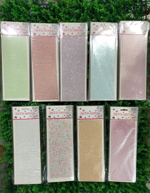 Plancha Larga de Strass Pack x12u Piedra Chica 3mm ($0,44 c/u) Cod-062