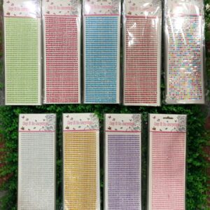 Plancha Larga de Strass Pack x12u Piedra Grande ($0,44 c/u) Cod-063