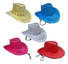 Sombrero De Vaquero Con Lentejuelas Y Luz
