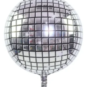 Globo Orbs 4D Bola Disco Plateada 10″ x20u