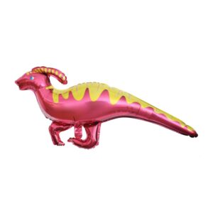 Globo Figura Dino Fucsia C/ Cuerno x10U 45cmX1m ($0,55 c/u)