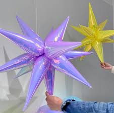 Estrella Iridiscente 12 Puntas 42" x50pcs (Para armar 4 estrellas)